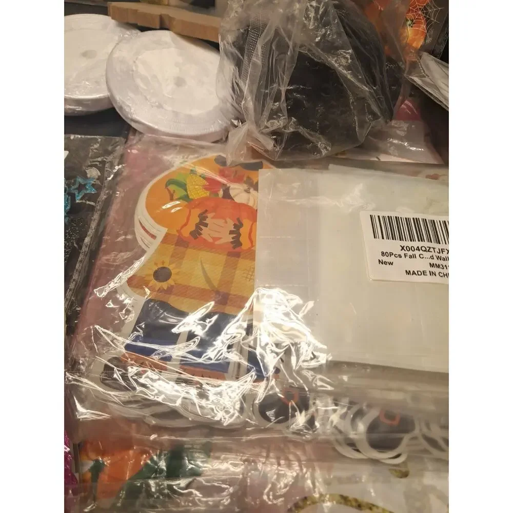 🎊 4 Lb Mixed Lot Party/Holiday Supplies Variety Of Banners Cards Stickers Fun